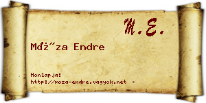 Móza Endre névjegykártya